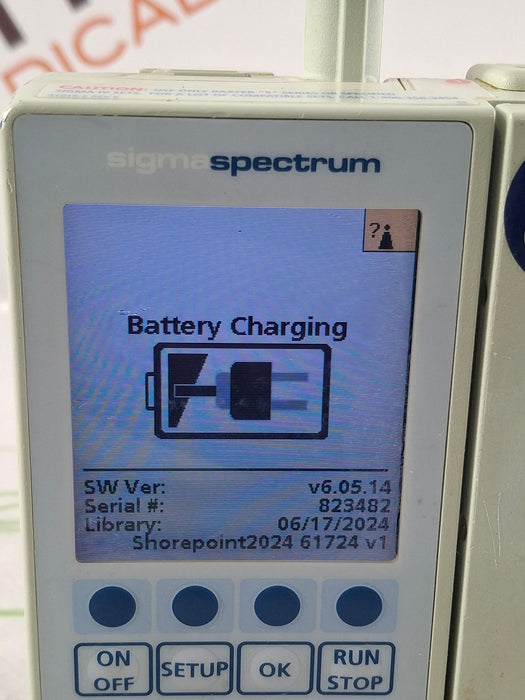 Baxter Sigma Spectrum 6.05.14 with B/G Battery Infusion Pump