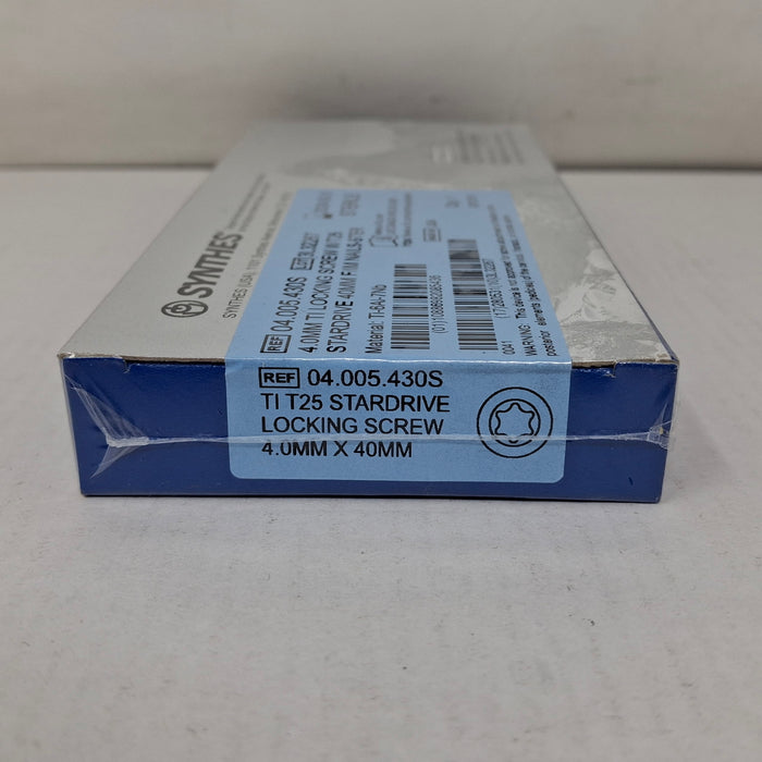 Synthes, Inc. 04.005.430S 4.0mm TI Locking Screw w/ T25 Stardrive 40mm F/IM Nail