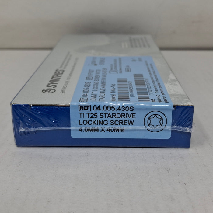 Synthes, Inc. 04.005.430S 4.0mm TI Locking Screw w/ T25 Stardrive 40mm F/IM Nail