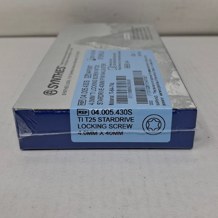 Synthes, Inc. 04.005.430S 4.0mm TI Locking Screw w/ T25 Stardrive 40mm F/IM Nail