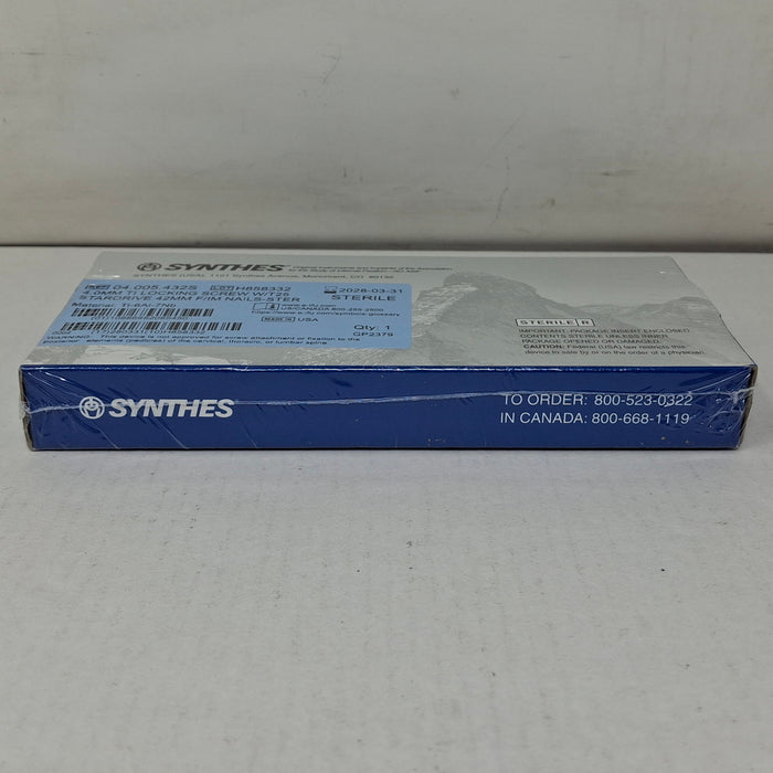 Synthes, Inc. 04.005.432S 4.0mm TI Locking Screw w/ T25 Stardrive 42mm F/IM Nail