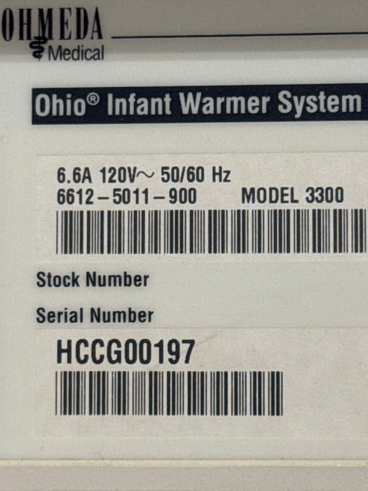 Ohmeda Medical Panda 3000 Infant Warmer