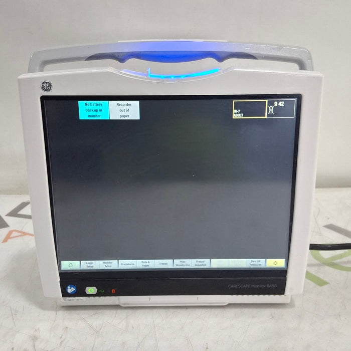GE Healthcare Carescape B450 Critical Care Patient Monitor