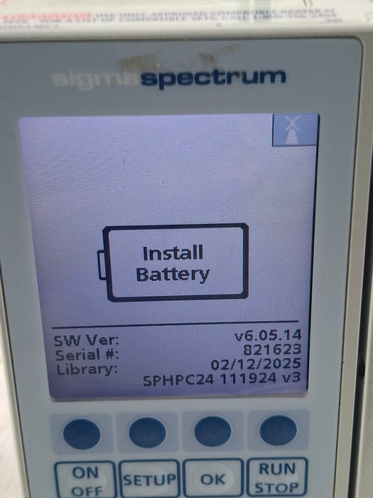 Baxter Sigma Spectrum 6.05.14 with B/G Battery Infusion Pump