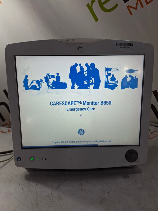 GE Healthcare Carescape B650 Emergency Care Patient Monitor