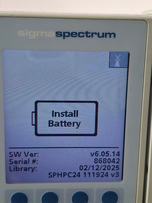 Baxter Sigma Spectrum 6.05.14 with B/G Battery Infusion Pump