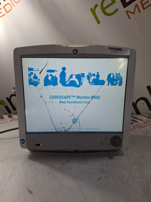 GE Healthcare Carescape B650 Anesthesia Care Patient Monitor