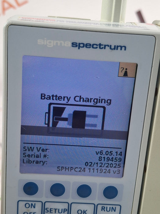 Baxter Sigma Spectrum 6.05.14 with B/G Battery Infusion Pump