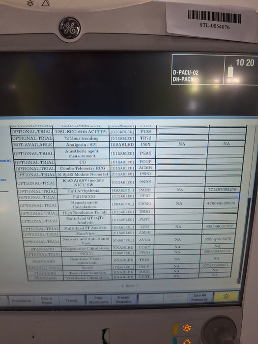 GE Healthcare Carescape B650 Post Anesthesia Care Patient Monitor