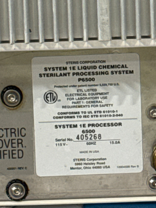 Steris System 1E Sterilizer