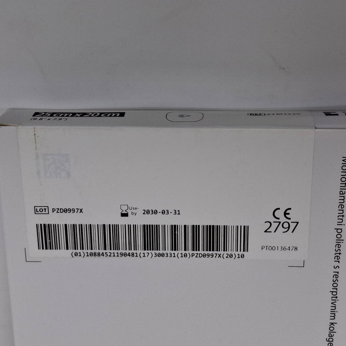 Covidien SYM2520 Symbotex Composite Mesh, 25cm x 20cm