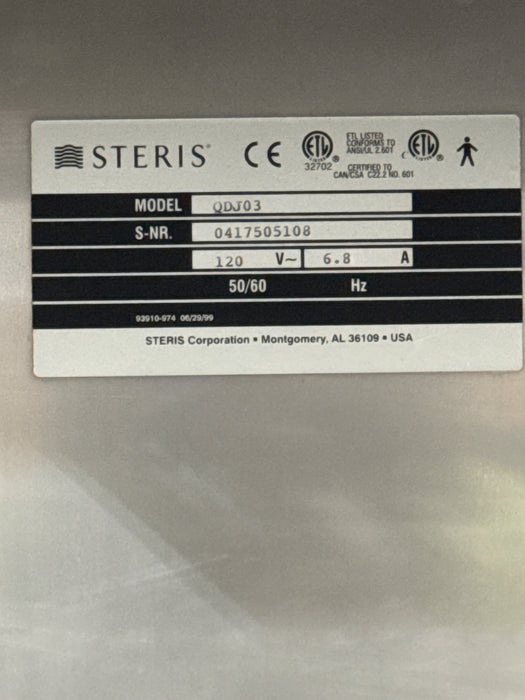 Steris QDJ03 Table Top Blanket Warmer