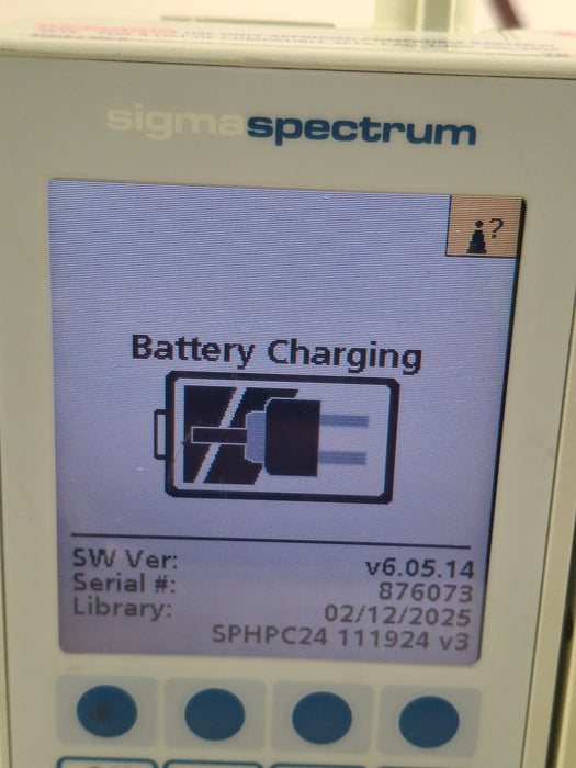 Baxter Sigma Spectrum 6.05.14 with B/G Battery Infusion Pump