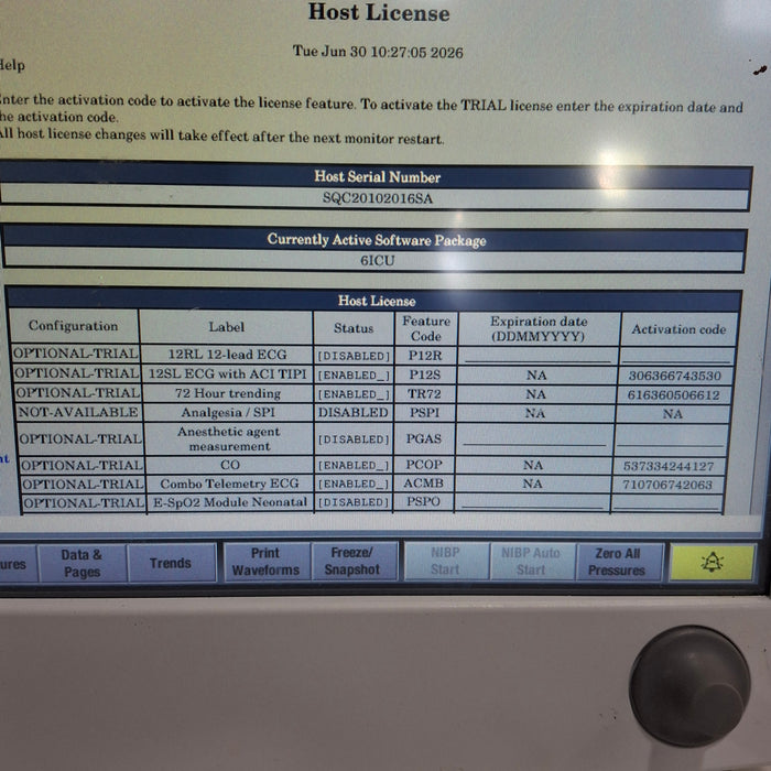 GE Healthcare Carescape B650 Critical Care Patient Monitor