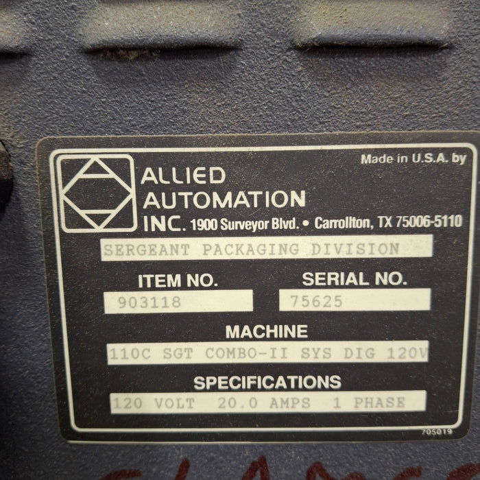 Allied Automation, Inc. Sergeant 110 Shrink Wrap System