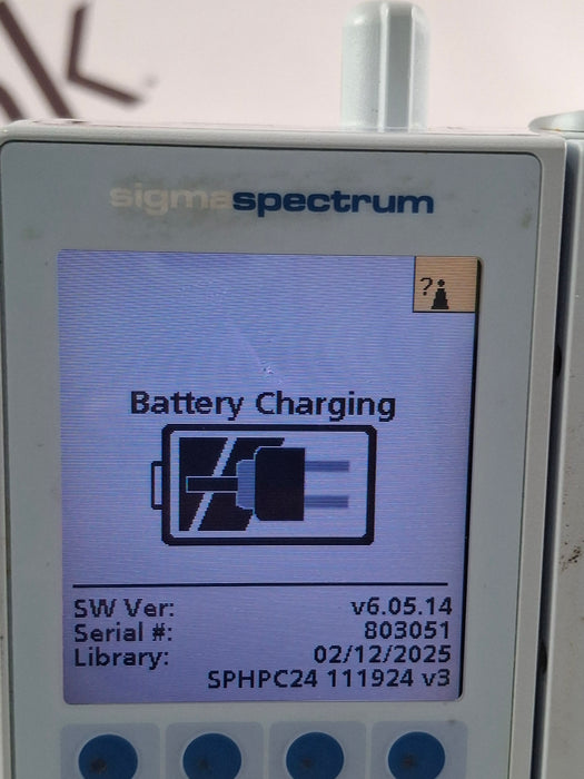 Baxter Sigma Spectrum 6.05.14 with B/G Battery Infusion Pump
