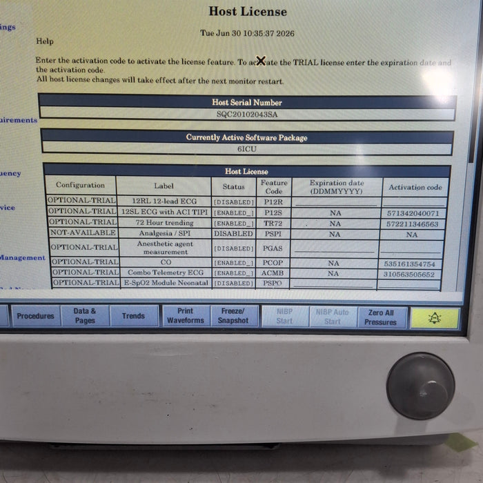 GE Healthcare Carescape B450 Critical Care Patient Monitor
