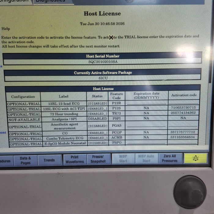 GE Healthcare Carescape B650 Critical Care Patient Monitor