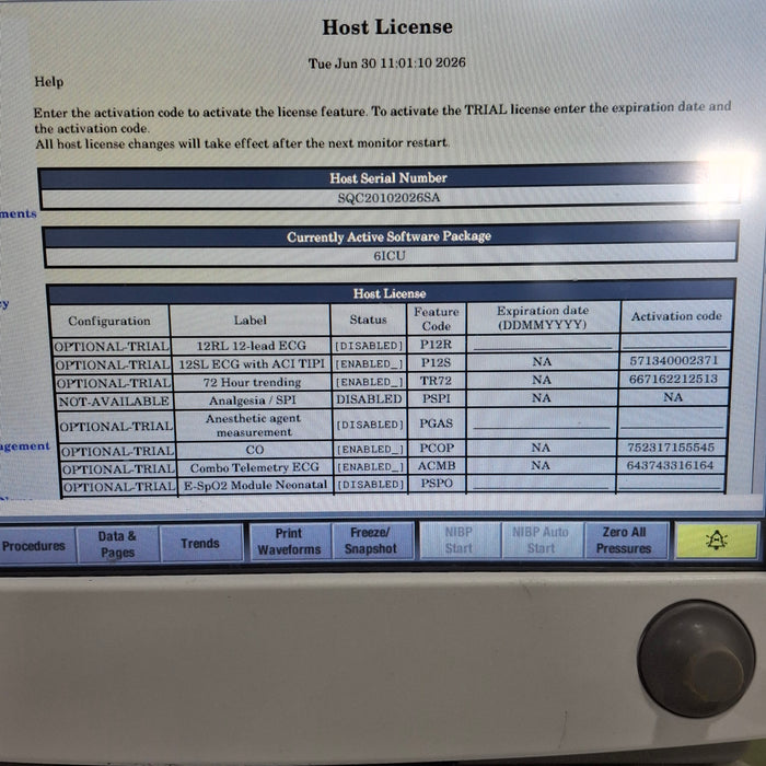GE Healthcare Carescape B650 Critical Care Patient Monitor
