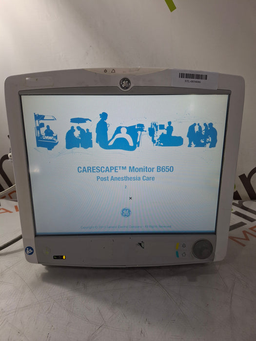 GE Healthcare Carescape B650 Post Anesthesia Care Patient Monitor