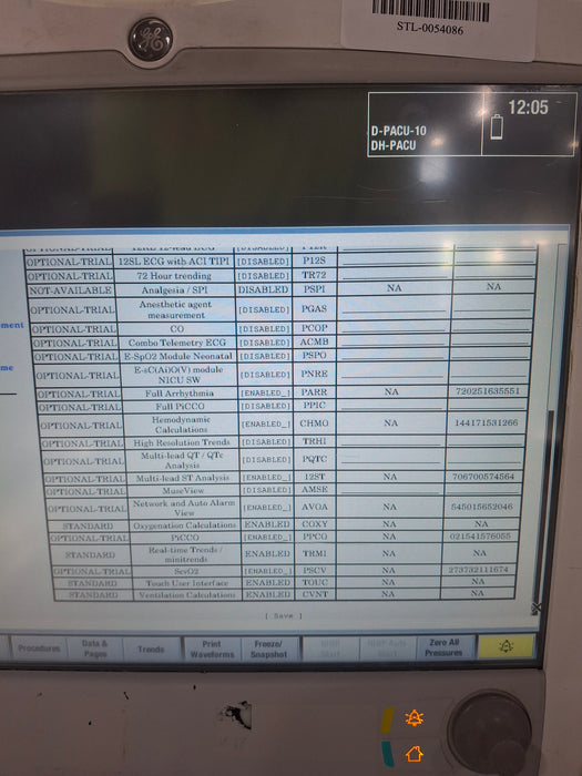 GE Healthcare Carescape B650 Post Anesthesia Care Patient Monitor
