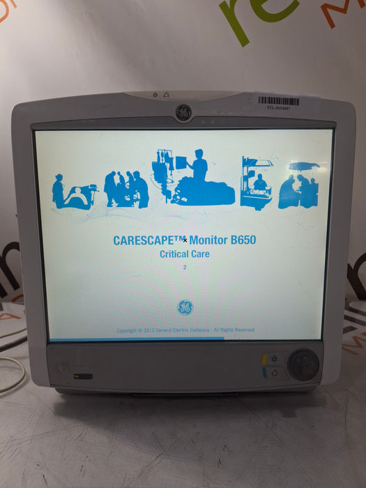GE Healthcare Carescape B650 Critical Care Patient Monitor