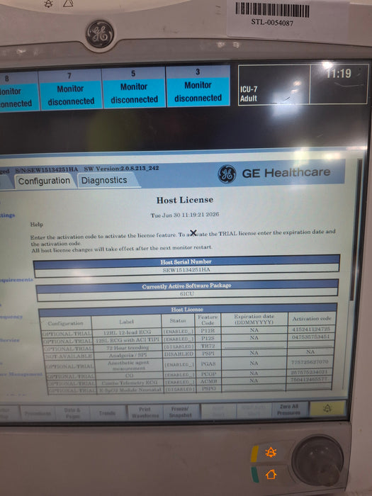 GE Healthcare Carescape B650 Critical Care Patient Monitor