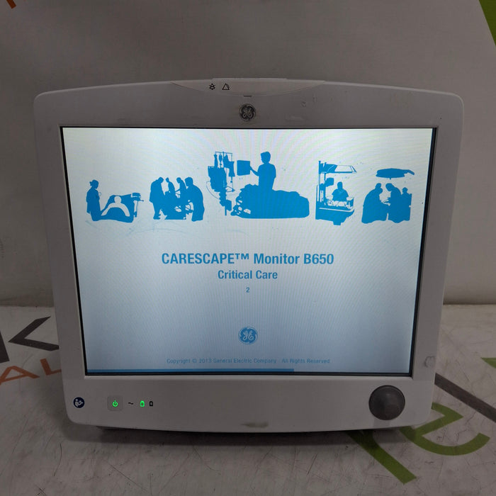 GE Healthcare Carescape B650 Critical Care Patient Monitor