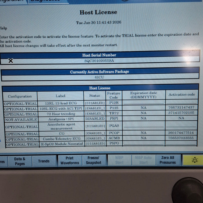 GE Healthcare Carescape B650 Critical Care Patient Monitor