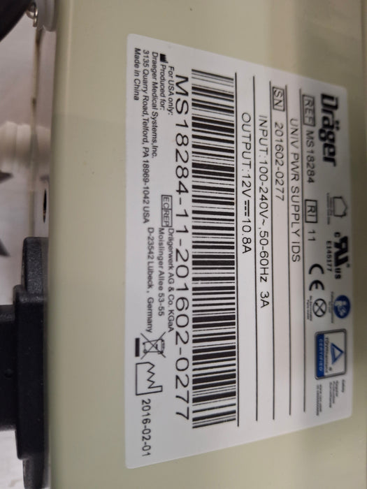 Draeger Medical MS18284 Universal Power Supply IDS