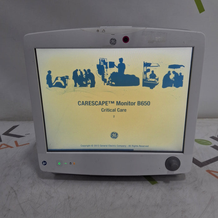 GE Healthcare Carescape B650 Critical Care Patient Monitor
