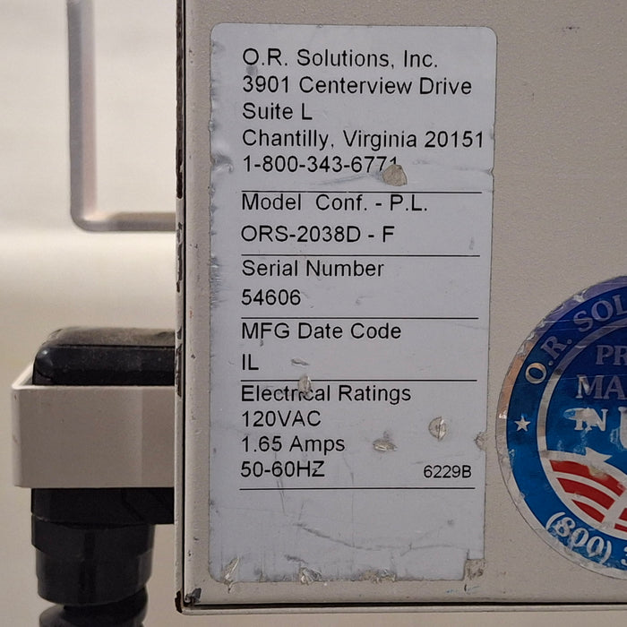 OR Solutions ORS-2038D-F Solution Warmer