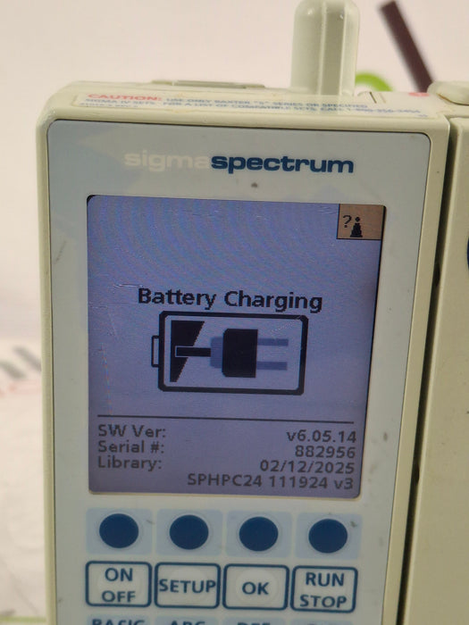 Baxter Sigma Spectrum 6.05.14 with B/G Battery Infusion Pump