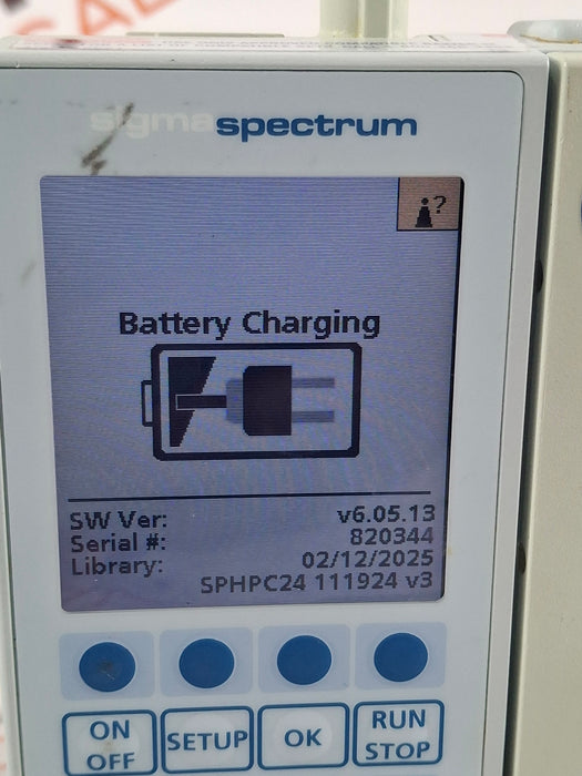 Baxter Sigma Spectrum 6.05.13 with B/G Battery Infusion Pump