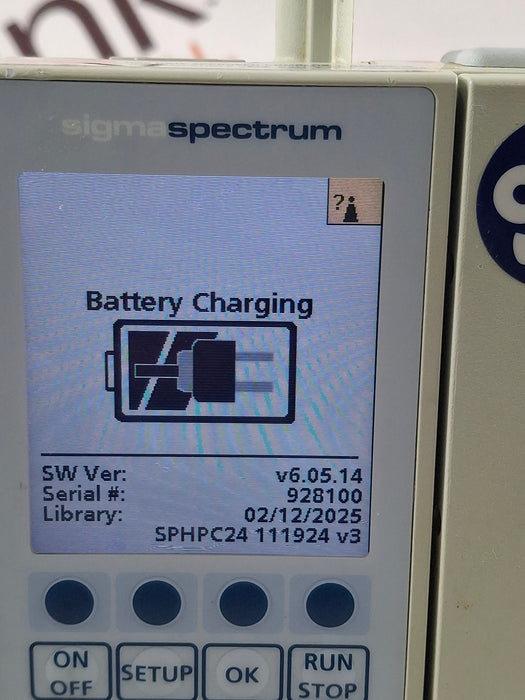 Baxter Sigma Spectrum 6.05.14 with B/G Battery Infusion Pump