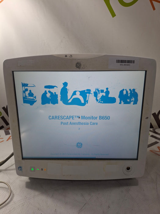 GE Healthcare Carescape B650 Post Anesthesia Care Patient Monitor