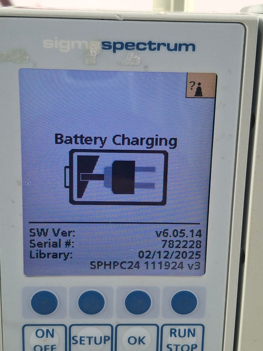Baxter Sigma Spectrum 6.05.14 with B/G Battery Infusion Pump