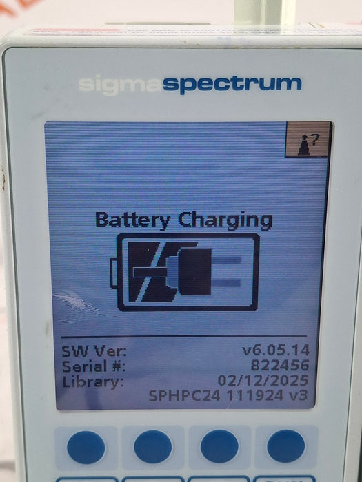 Baxter Sigma Spectrum 6.05.14 with B/G Battery Infusion Pump