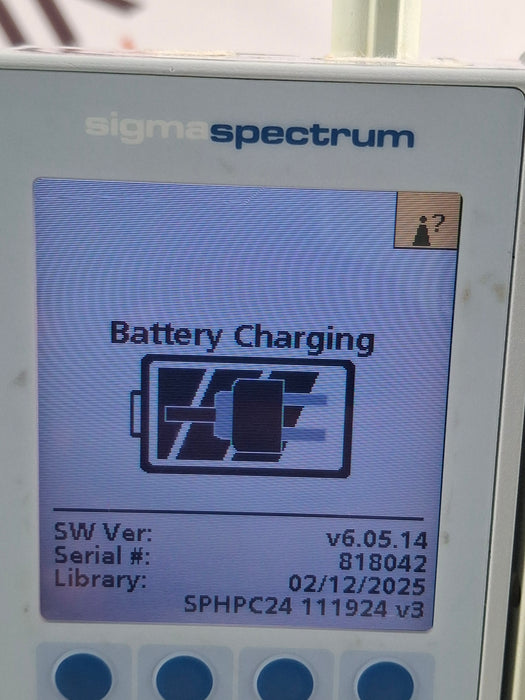 Baxter Sigma Spectrum 6.05.14 with B/G Battery Infusion Pump