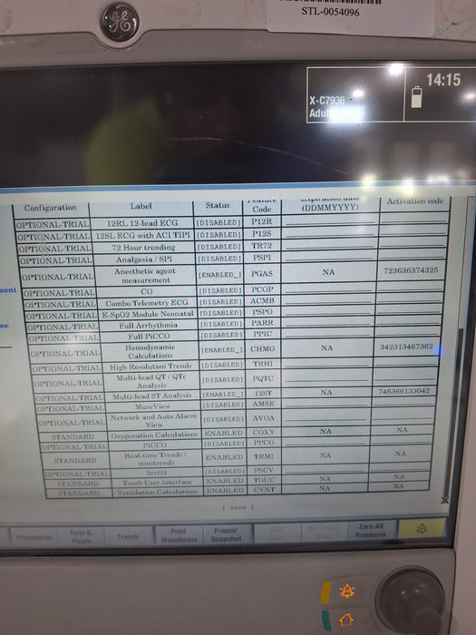 GE Healthcare Carescape B650 Anesthesia Care Patient Monitor