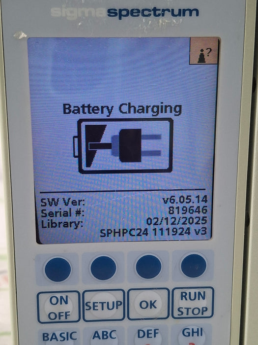 Baxter Sigma Spectrum 6.05.14 with B/G Battery Infusion Pump