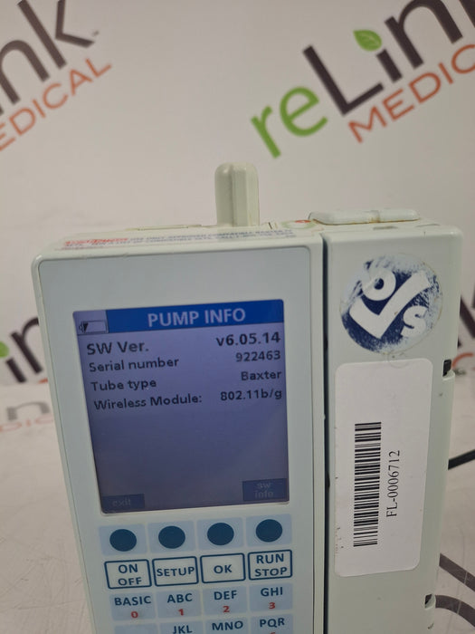 Baxter Sigma Spectrum 6.05.14 with B/G Battery Infusion Pump