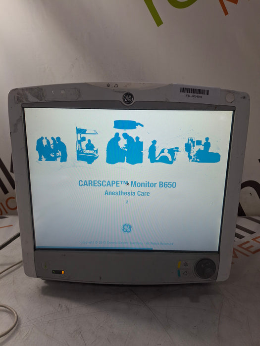 GE Healthcare Carescape B650 Anesthesia Care Patient Monitor