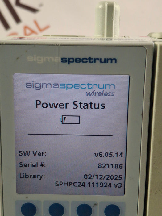 Baxter Sigma Spectrum 6.05.14 with B/G Battery Infusion Pump