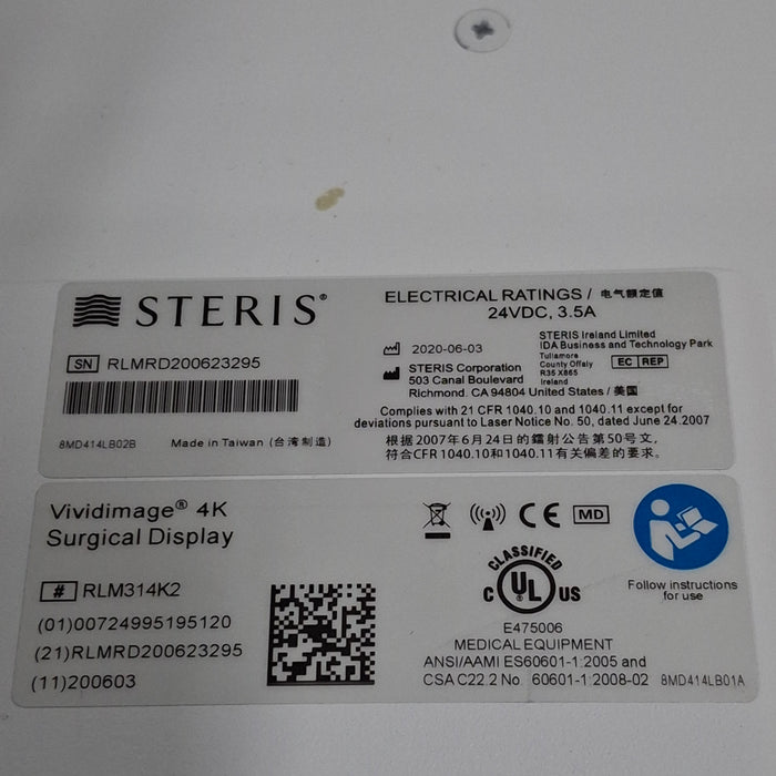 Steris VividImage 4K 31" Surgical Display Monitor