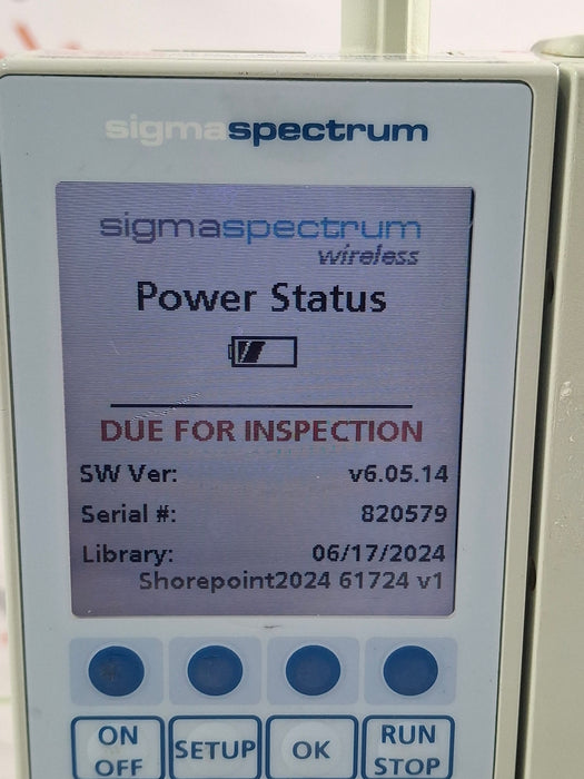 Baxter Sigma Spectrum 6.05.14 with B/G Battery Infusion Pump