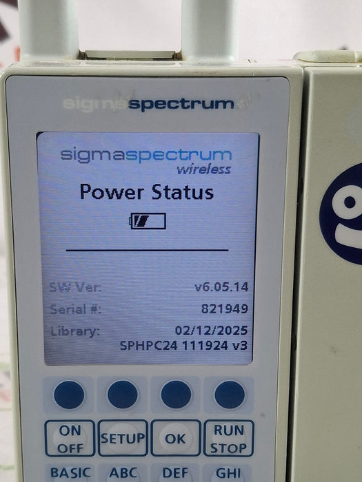 Baxter Sigma Spectrum 6.05.14 with A/B/G/N Battery Infusion Pump