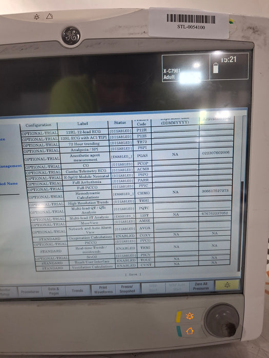 GE Healthcare Carescape B650 Anesthesia Care Patient Monitor
