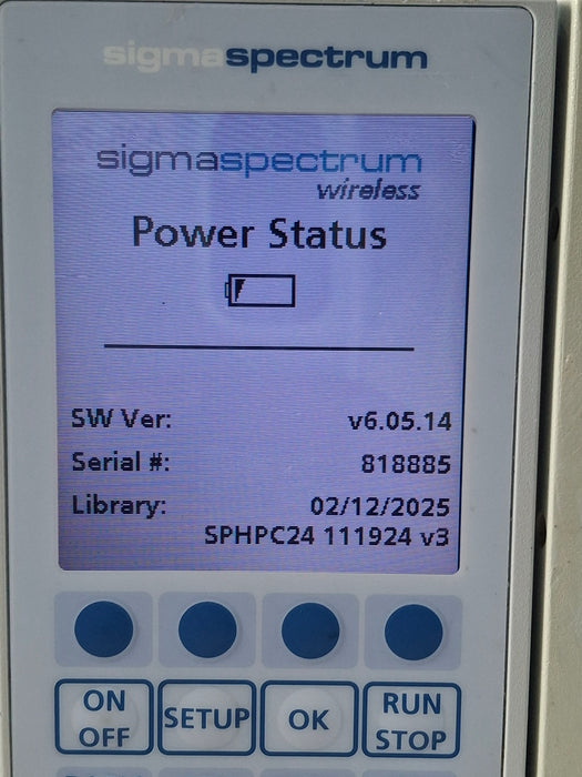 Baxter Sigma Spectrum 6.05.14 with B/G Battery Infusion Pump