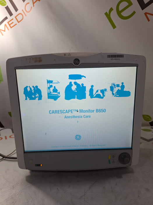GE Healthcare Carescape B650 Anesthesia Care Patient Monitor